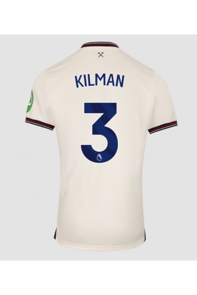 West Ham United Max Kilman #3 Jalkapallovaatteet Vieraspaita 2025-26 Lyhythihainen West Ham United Max Kilman #3 Jalkapallovaatteet Vieraspaita 2025-26 Lyhythihainen